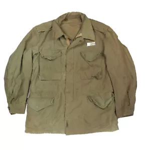 U.S. Korean War OG107 Sateen M51 Field Jacket Size Medium Regular Dated 1952 - Picture 1 of 12