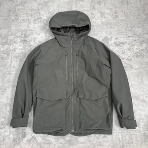 Uniqlo Hybrid Down 3D Cut Parka Hooded Dark Green Coat Jacket Size XS - S - Picture 1 of 13