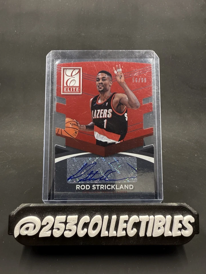 2014 Donruss Elite Status Signatures Red Die-Cut /99 SP Rod Strickland #48 Auto - Image 1 of 2