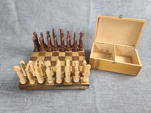 1970 Statues Easter Island Carved, Vintage Chess, Intellectual Board Game - Picture 1 of 12