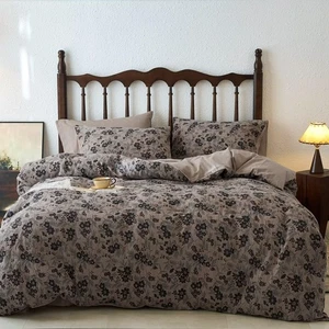 Juego de funda nórdica vintage de muselina Queen, 100 % algodón lino como funda edredón... - Imagen 1 de 7