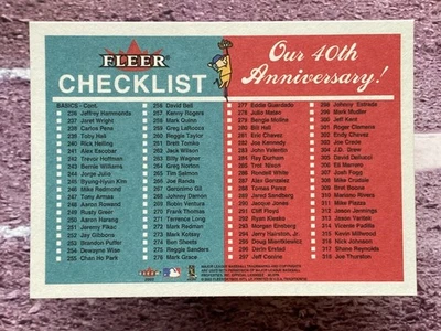 Fleer Tradition Checklist 236-318 2003 Derek Jeter Center Foto 1 de 2