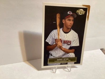 Fleer Excel 1992 Derek Jeter #210 Greensboro Hornets - Tarjeta pre-novato Yankees Salón de la fama Foto 1 de 3