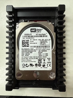 Western Digital F615H 80GB 10K 3.5" Sata Raptor 2.5" vt - Image 1 of 3