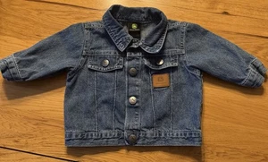 John Deere Tractor Snap Up Denim Blue Jeansjacke 0-6 Monate - Bild 1 von 9