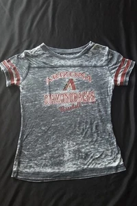 T-shirt Diamondbacks grigio invecchiato trasparente morbida leggera Arizona top ragazza 10/12 - Foto 1 di 4