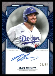 2024 Topps Tier One Next Level Autographs Blue Foil Max Muncy /49 AUTO - Picture 1 of 2