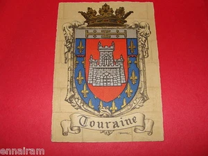 Touraine Frankreich Wappen Chromolithographie ungelaufen Postkarte 1943 Wappen - Bild 1 von 1
