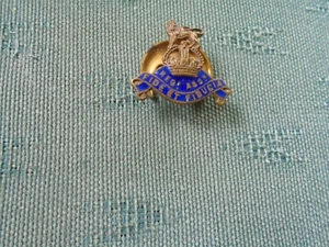 VINTAGE ROYAL ARMY PAY CORPS - ARMY MILITARY ENAMEL SWEETHEART LAPEL BADGE GAUNT - Picture 1 of 2