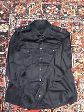 Gucci Military Epaulet shoulder Button up Shirt Black Size  46 / 18 L