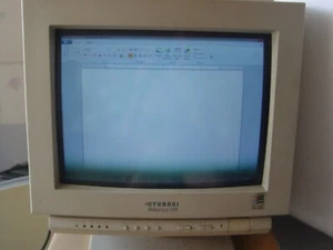 Hyundai DeluxScan 14S 14" CRT Monitor Retro Vintage Gaming fromEU - Picture 1 of 5