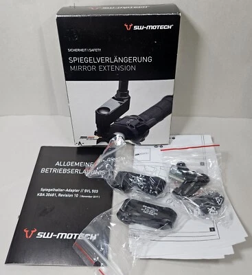 SW Motech Mirror Extension SVL.00.505.10700/B DUCATI 2017-2020 Monster 797 1200 - Image 1 of 4