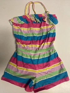 Circo Girls Rainbow stripe Romper Tank elastic waist shorts shirt 5 - Picture 1 of 4