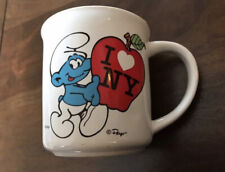 Vintage I Heart New York Smurfs Mug 1982