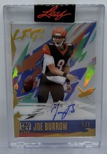 Joe Burrow 2023 Pro Set Pure LFG! GOLD AUTO #d 1/1 Acetate Bengals LSU Autograph