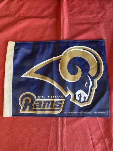 Vintage 2000 Rico Industries St. Louis Rams Flag 14 x 12 inches Cover