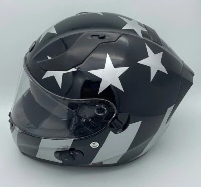 Casco Torc T15B Bluetooth Captain Shadow Flag Negro Brillante XL XLarge Caja Abierta Foto 1 de 4