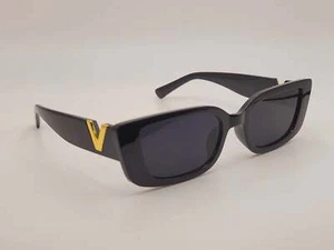 Trendy Fashion small Rectangle Unisex Luxury Sunglasses Vintage Punk - Picture 1 of 12