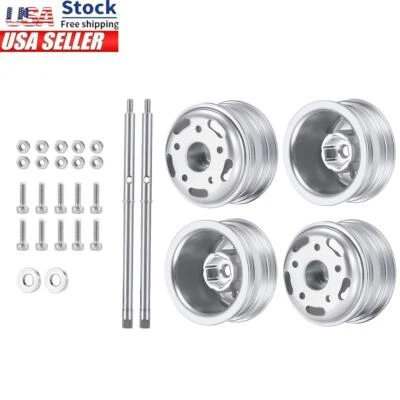 2x 1.0" Rear Dually Wheel Rims Imitation Tractor for 1:24 Axial SCX24 RC Crawler - Image 1 of 4