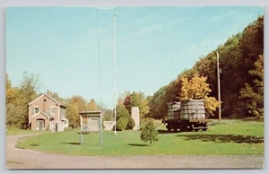 Chrome Postcard Densmore Cars Drake Well Park Titusville Pennsylvania - Picture 1 of 2