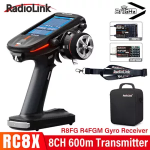 Radiolink RC8X 8CH 2.4G RC Trasmettitore e R8FG R4FGM Giroscopio Ricevitore Touch Screen - Foto 1 di 12