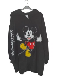 Disney Hoodie Mickey Mouse Disneyland Paris Oversized Black One Size - Picture 1 of 6