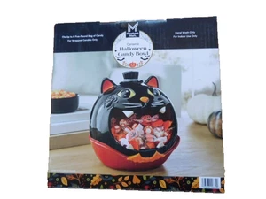 CARAMELO HALLOWEEN CERÁMICA MARCA MIEMBRO (GATO NEGRO). NUEVO STOCK ANTIGUO. - Imagen 1 de 7
