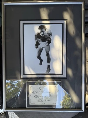 FRAMED vintage Max Baer photo signed boxing art autographs sports memorabilia - Image 1 of 4