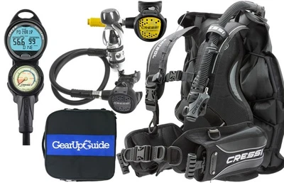 Paquete completo de equipo de buceo Cressi Trim con Patrol BCD - Donatello C2 Foto 1 de 4