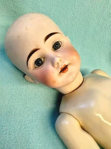💙Antique S&H?🍃🌸20" Bisque/Comp Doll~ Teeth Pierced Ears🌸 Germany? (Plz Read) - Picture 1 of 24