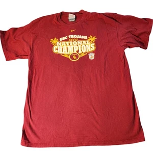 USC Trojans Shirt Mens XL Red NCAA Football National Champions Nike 2004 Cotton - Picture 1 of 7