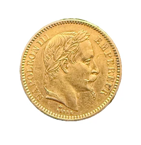 Francia 1864 A Oro 20 Francos Circulados Napoleón III - Imagen 1 de 2