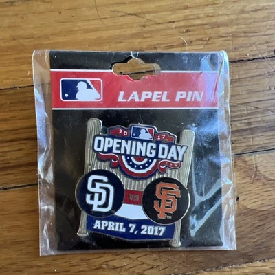 MLB OPENING DAY 2017  SAN DIEGO PADRES/GIANTS ~PETCO PARK EXCLUSIVE PIN - Image 1 of 4