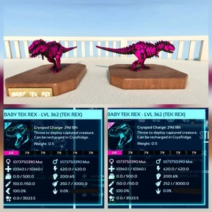 NEW TOP MELEE TEK REX PLAYBOY BABY PAIR ARK ASCENDED PVE. PC/XBOX/PS5. - Picture 1 of 2