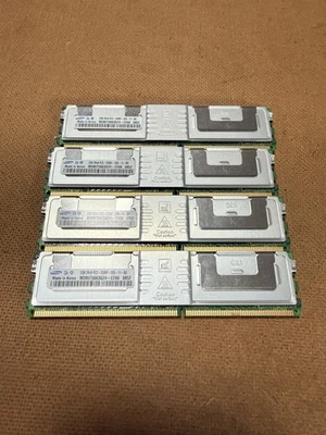 Qty 4 Samsung  2GB 2Rx8 PC2-5300F DDR2-667 ECC FB Server  RAM M395T5663QZ4-CE66 - Image 1 of 2