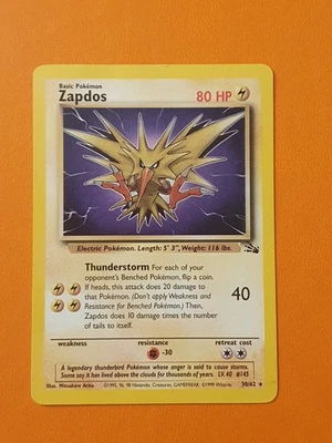 Pokémon Karte • Zapdos • Fossil Set • 30/62 • Vintage • Pokemon  • Selten - Bild 1 von 2