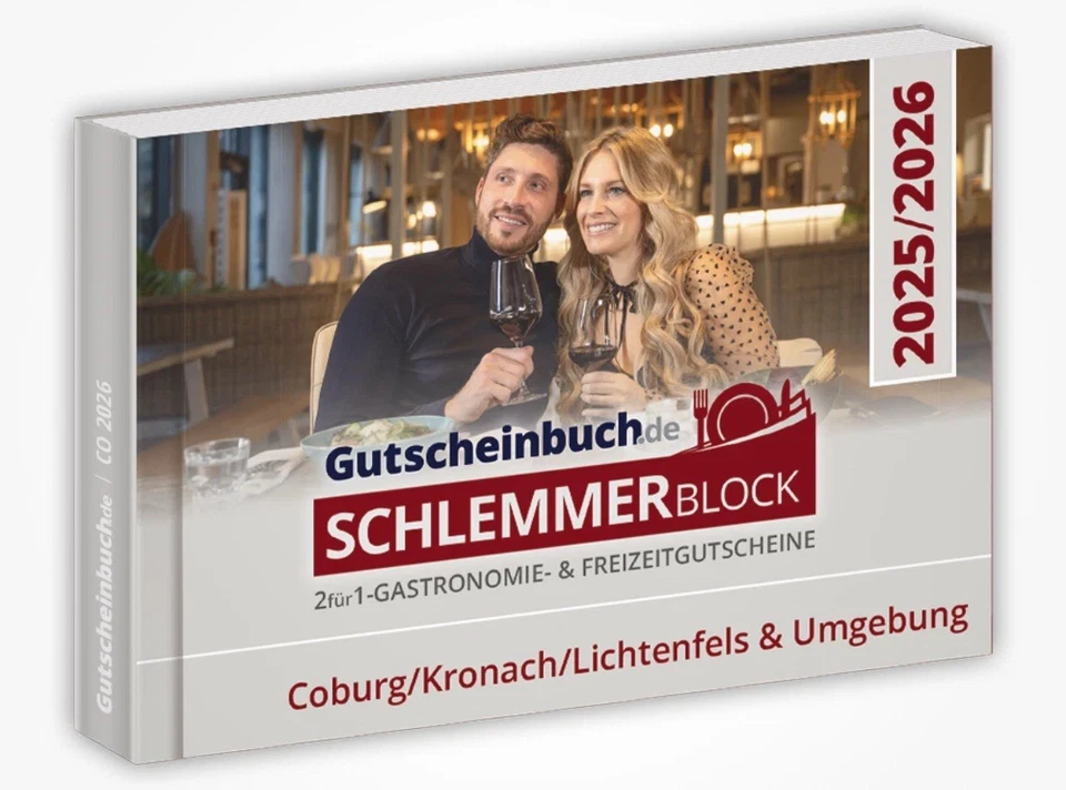 Gutscheinbuch Schlemmerblock Coburg/Kronach/Lichtenfels & Umgebung 2025/2026 - Bild 1 von 1