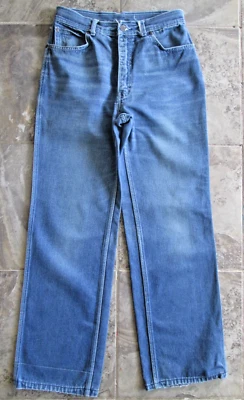 Pantalones de mezclilla azules para mujer "Vintage '45" 15 28x29 pierna ancha algodón cintura alta Hong Kong Foto 1 de 4