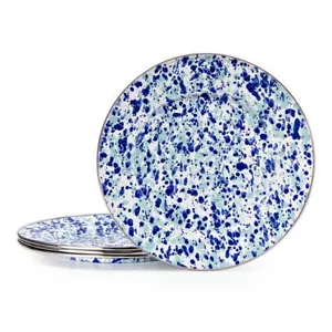 Golden Rabbit Enamelware 10.5" Dinner Plates, Set of 4, 11 Colors Available - Picture 1 of 12