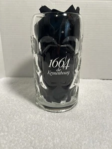 1664 Kronenbourg 1 Liter Dimpled Beer Mug Glass Stein - Picture 1 of 6