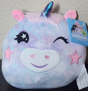 Idea Nuova Cuddly Crew lila Batik Einhorn Plüsch kleines Kissen BRANDNEU - Bild 1 von 4