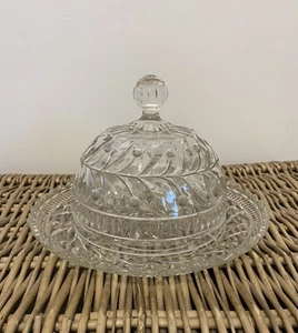 Beautiful Vintage Cut Glass Cheese Dome - Picture 1 of 6
