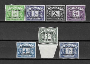 SOUTHERN RHODESIA 1951 SG D1/D7 MNH - Picture 1 of 2