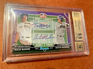 BGS 9.5 RC 2013 Bowman Draft Dual Austin Meadows Reese McGuire 10/10 Auto Signed - Picture 1 of 4