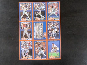 1989 New York Mets Farmland Card sheet 9 card Carter, Gooden, Cone, McDowell - Picture 1 of 2