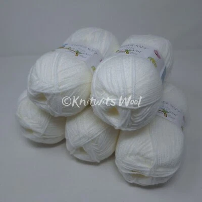 Job Lot James C Brett Baby Supersoft DK Yarn, 500g - White BB4 *FREE POSTAGE* - Image 1 of 3