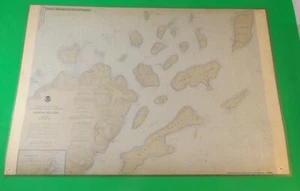 Erickson Apostle Islands Map / Nautical Flags Place Mat Double Sided Laminated - Bild 1 von 2