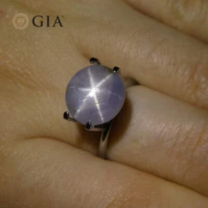 11.99ct Oval Cabochon Blue Star Sapphire GIA Certified - Picture 1 of 15