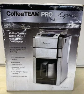 Capresso Coffee Team Pro Plus 10-Cup Coffee Maker w\ Burr Grinder Thermal Carafe - Picture 1 of 14