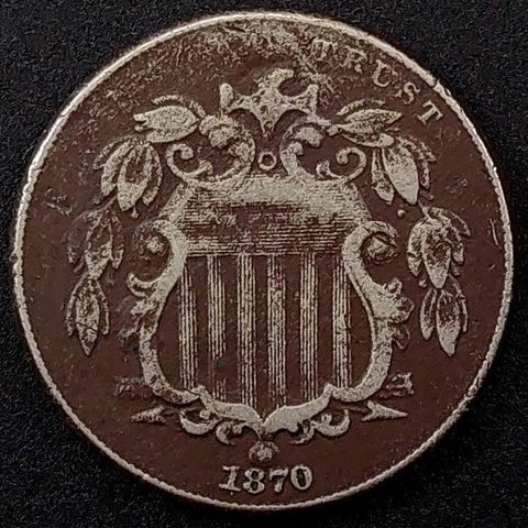 1870 Shield Nickel! Add this coin to your collection! Cover